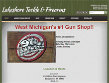 Tablet Screenshot of lakeshoretackleandfirearms.com